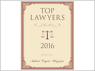 2016 Top Criminal Defense Lawyer Inland Empire Magazine