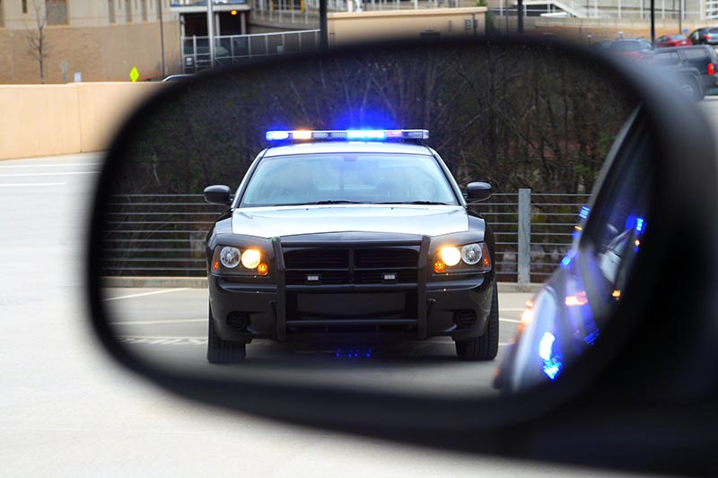 Car getting pulled over Car getting pulled over