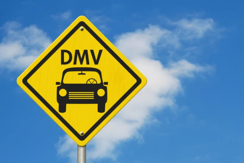 Palm Desert DMV DMV street sign