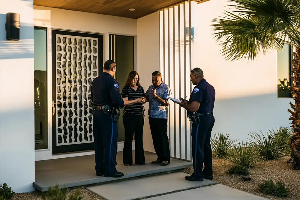Police talk to victim